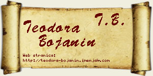 Teodora Bojanin vizit kartica